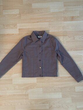 Pact Stretch Twill Denim Jacket (Deep Taupe) size S